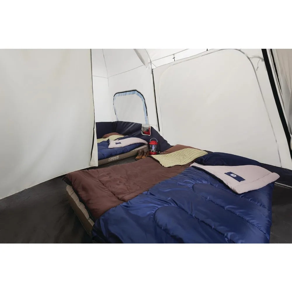 Instant Camping Tent with Large Family Tent with Pre-Attached Poles