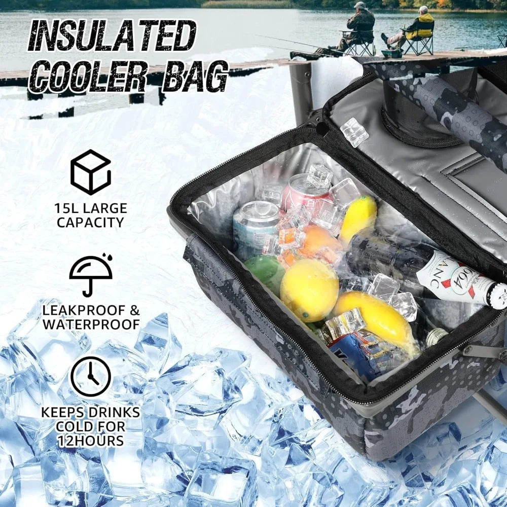 Fishing Chairs  Rod Holder, Folding Ice Fishing Chair