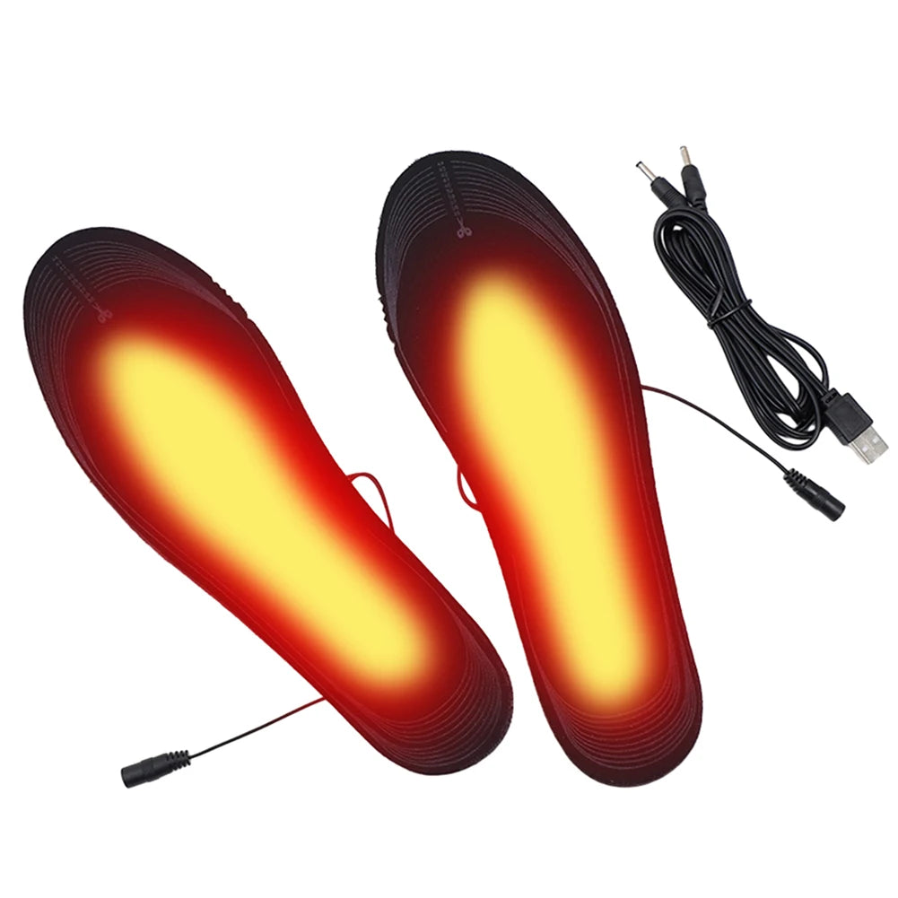 1-10Pairs Heating Insoles Washable Heated Shoes Pad Adjustable Temperature Multifunctional for Winter Fishing Hiking Camping