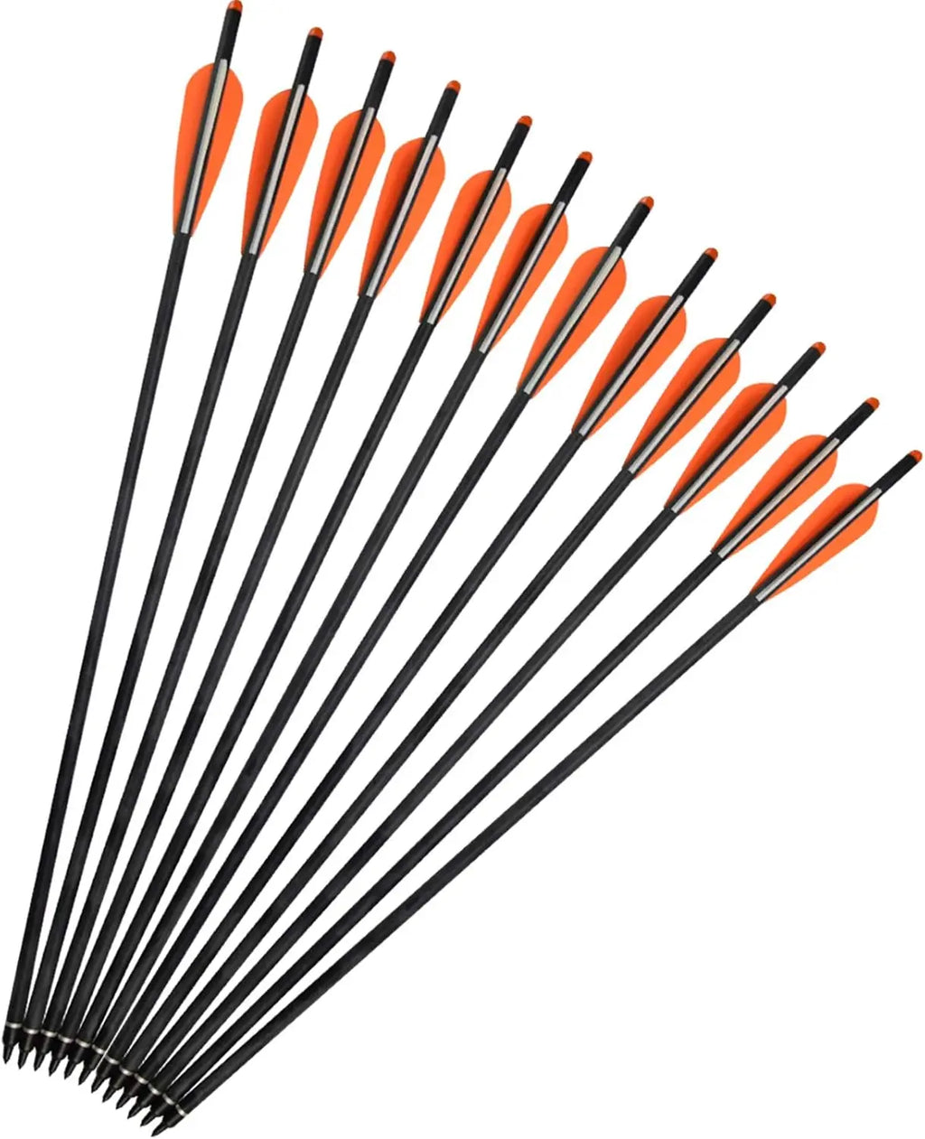 NIKA ARCHERY Crossbow Bolts Carbon Arrows for Target Hunting Outdoor Sport, 12 Pieces