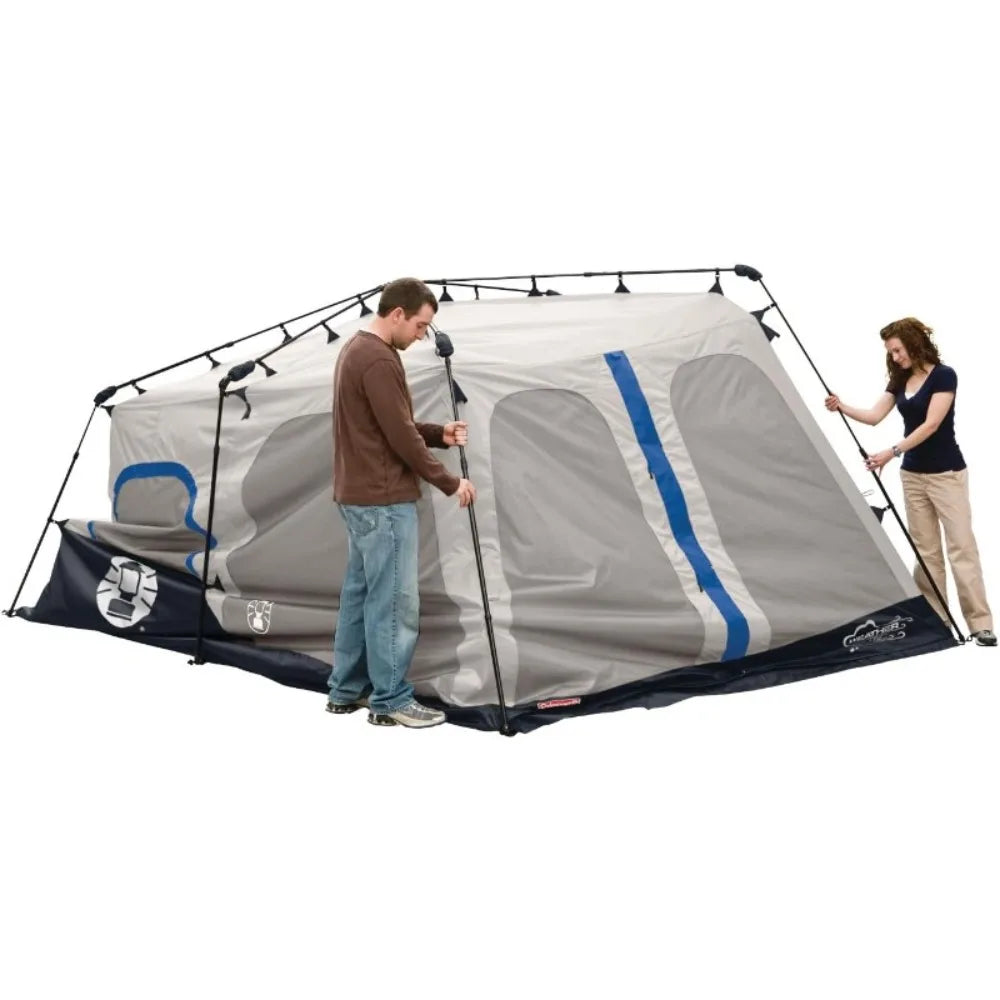 Instant Camping Tent with Large Family Tent with Pre-Attached Poles