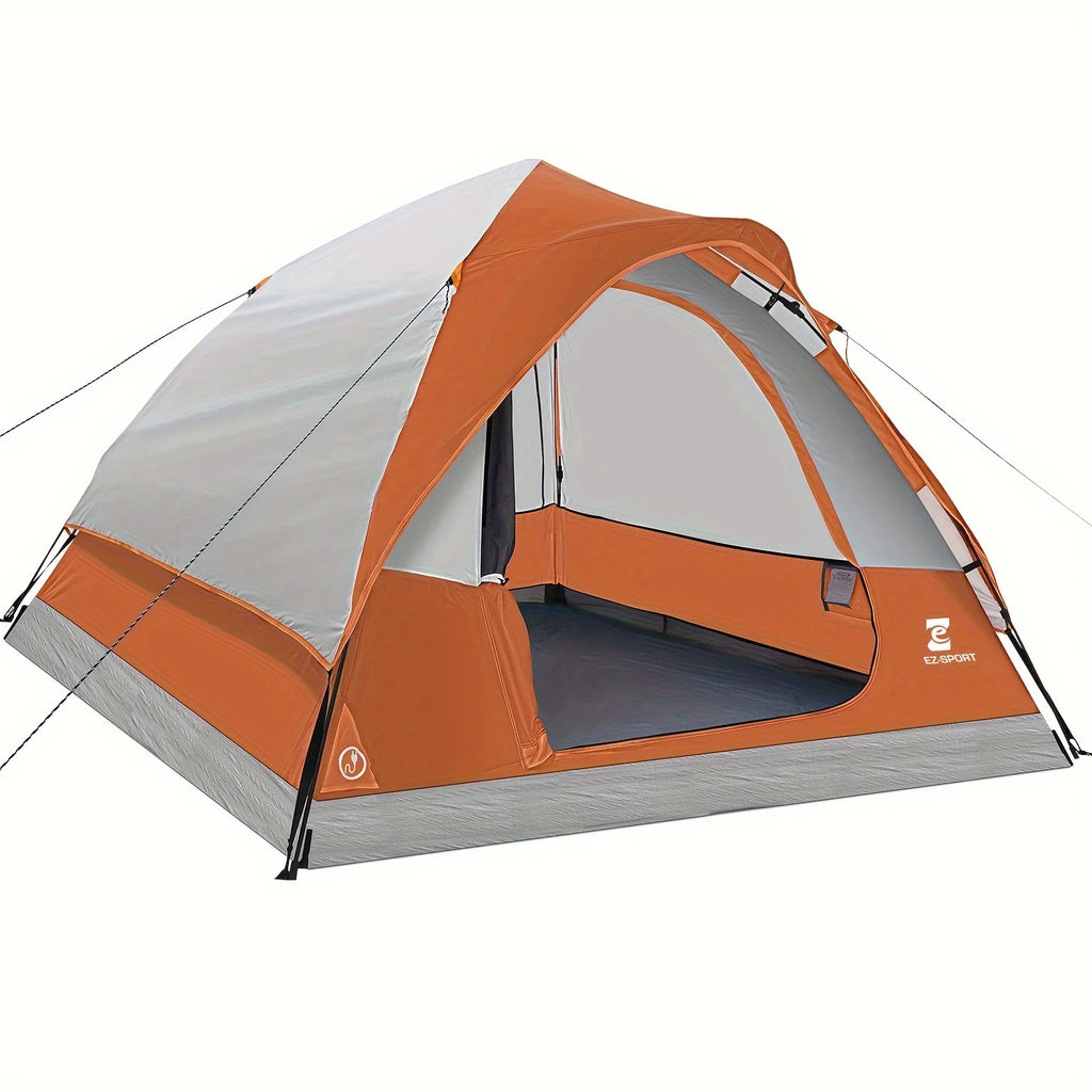 Pop Up Camping Tent - 4 Person Instant Easy Set Up Tent with Removable Rain Fly