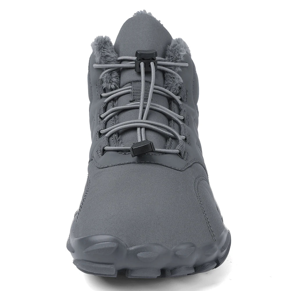 Winter Warm Running Barefoot Shoes Women Men Rubber High Ankle Boots Waterproof Non-Slip Breathable for Trekking Climbing