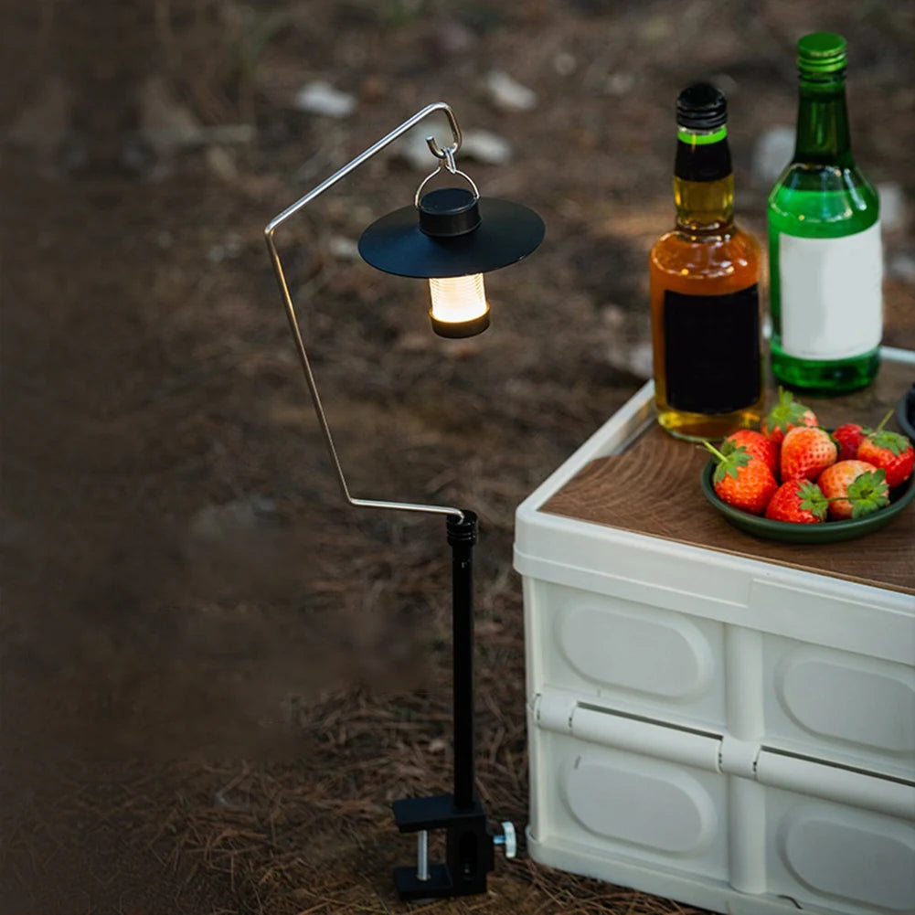 IGT Table Lantern Stand Aluminum Alloy Camping Light Holder Hanging Pole