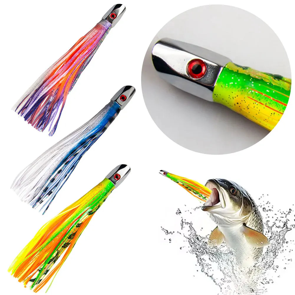Sea Fishing Lure Copper Head Octopus Big Game Drag Fishing Marlin Tuna Trolling Lure