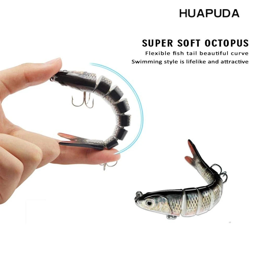 3 Pieces Freshwater and Saltwater Fishing Lures Realistic Bass Trout Crappie Swim Bait, Fishing Lure Set