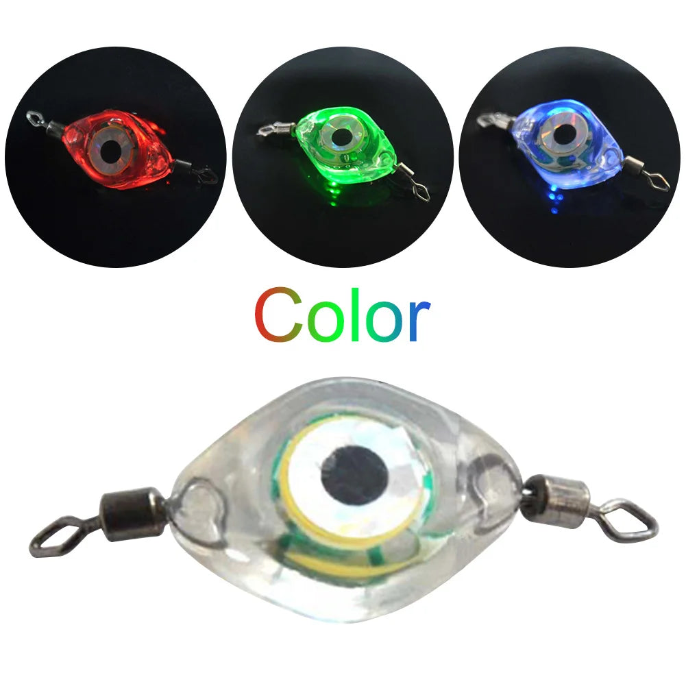 LED Fishing Bait Light Eye Shape Fishing Lure Light LED Waterproof Sensing Deep Drop for Seawater Freshwater for Underwater