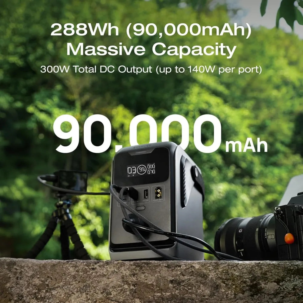 ECOFLOW TRAIL 300 DC Portable Power Station, 288Wh LiFePO4 300W DC Output, Compact Solar Generator for Camping,