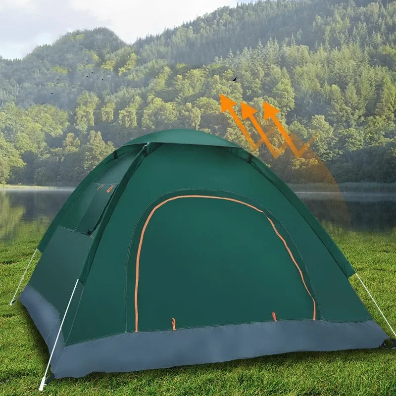 2-3Person Pop Up Tent Waterproof Automatic Camping UV Protection Tent