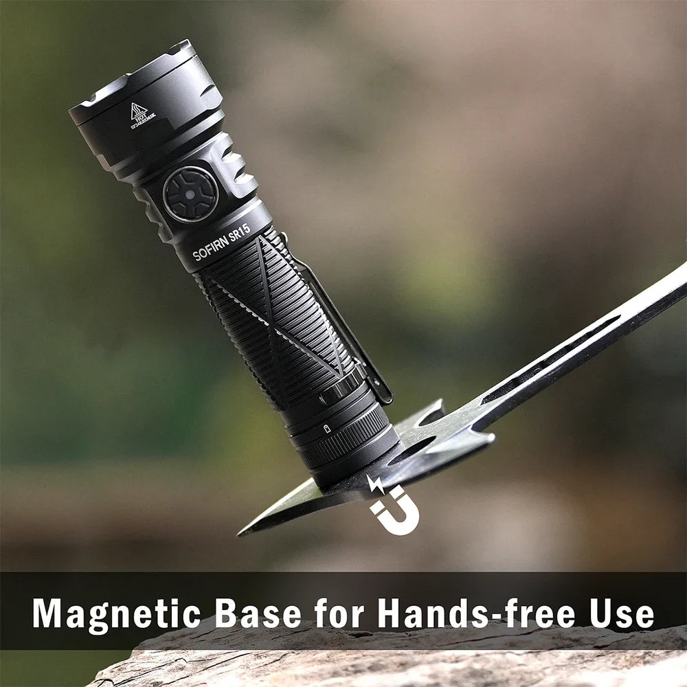 SR15 4500LM Flashlight SFT25R Powerful LED Light 21700 USB C Rechargeable