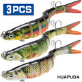 3 Pieces Freshwater and Saltwater Fishing Lures Realistic Bass Trout Crappie Swim Bait, Fishing Lure Set