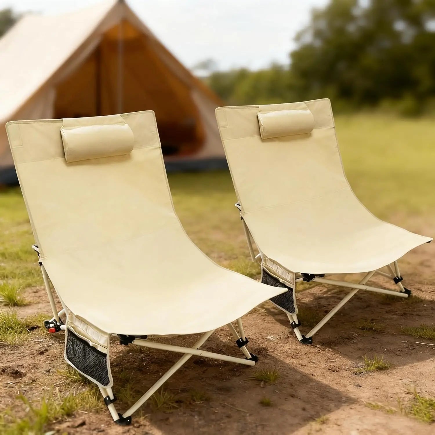 Double Beach Chair with Canopy Shade Heavy Duty Camping Chairs with Cup Holder Folding Loveseat for Outside Lawn