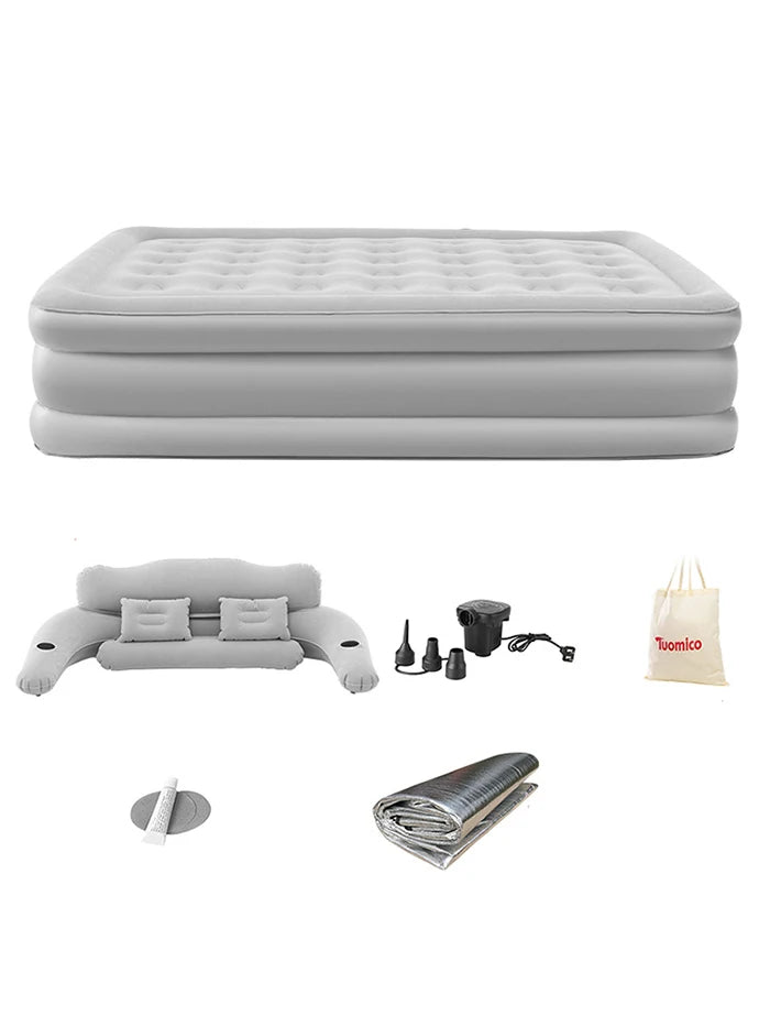 Queen Size Air Mattress Sofa Bed for Outdoor Indoor Portable Inflatable