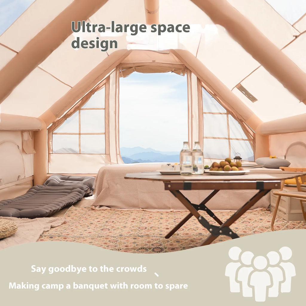 Inflatable Tents For Adult Camping, Luxury Camping Tents, With Stove Plug, 4/6/8 Person