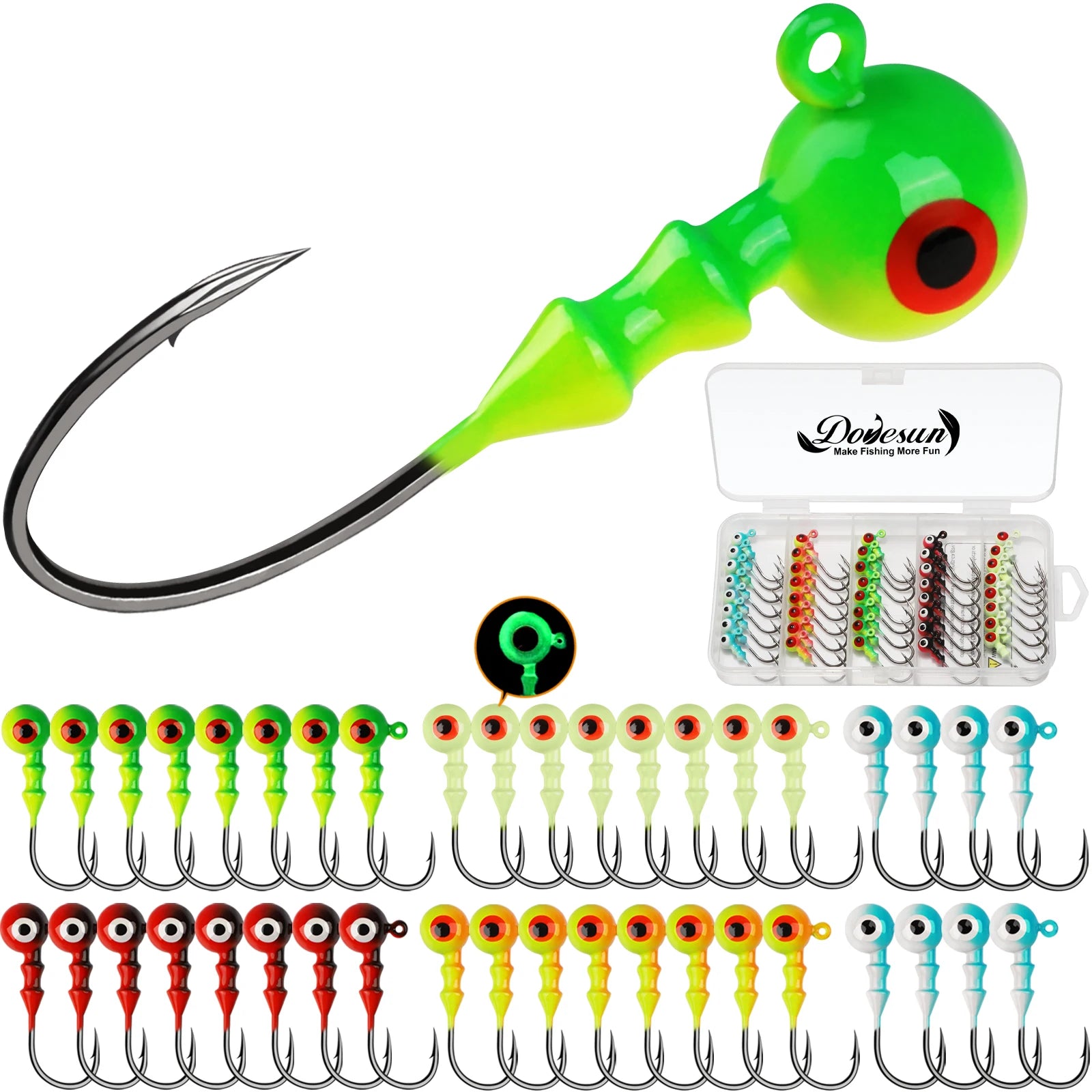 15-40PCS Jig Heads For Fishing Crappie Jigs Swimbait Fishing Hooks For Bass Walleye Trout