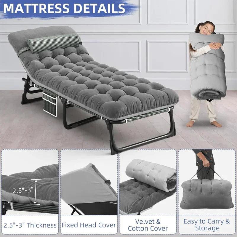4-Position Folding Camping Bed