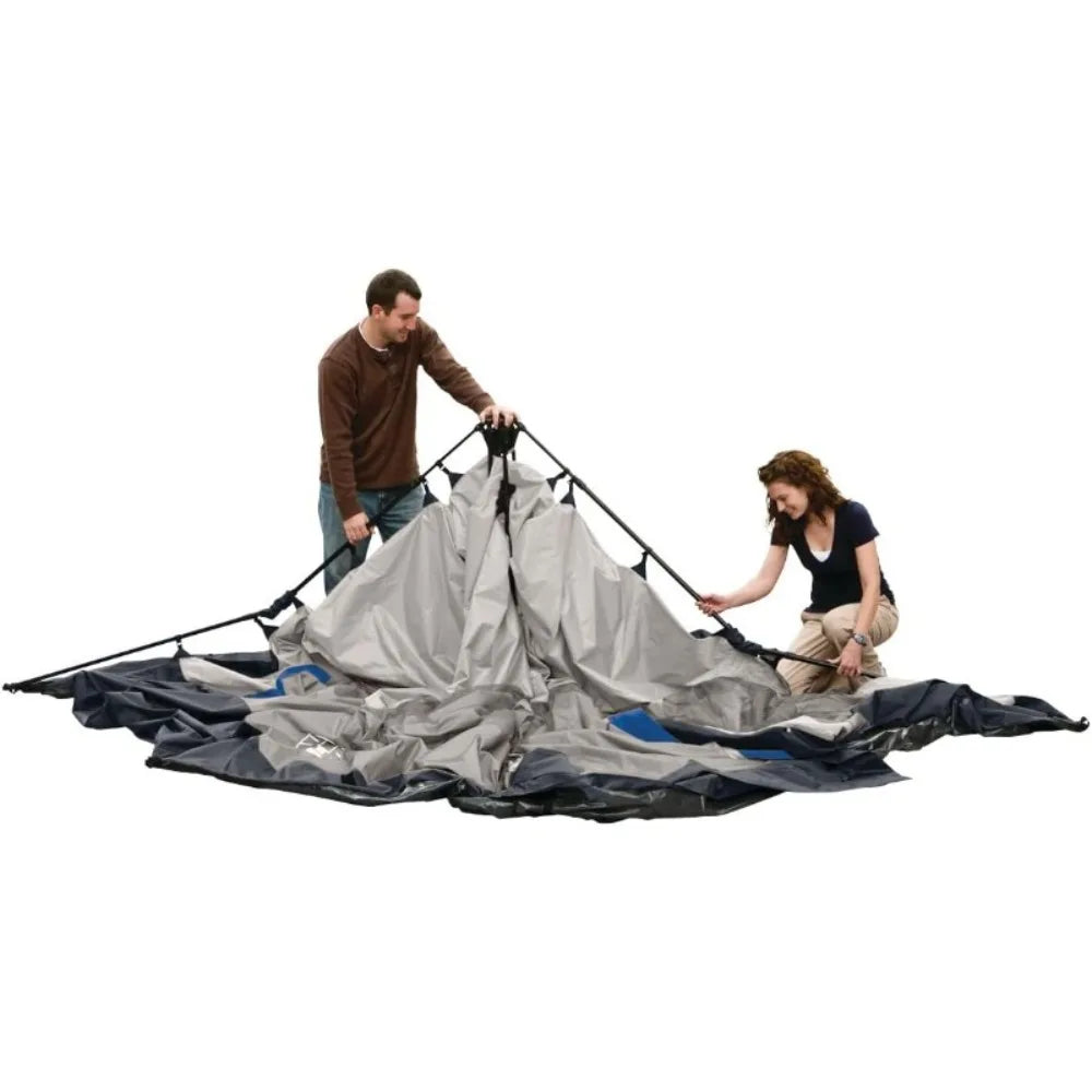Instant Camping Tent with Large Family Tent with Pre-Attached Poles
