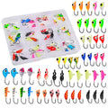 Ice Fishing Lures Artificial Bait Set Fishing Lures Tackle Hook Accessories for Crappie Walleye Freshwater Topwater Saltwater