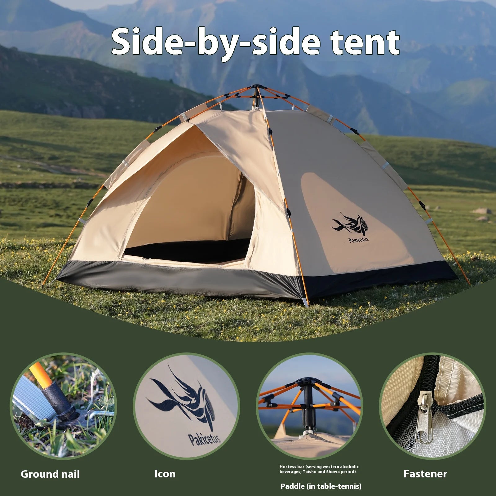 2-4 Person Camping Windproof Tents, Easy To Set Up, lightweight Camping Tent
