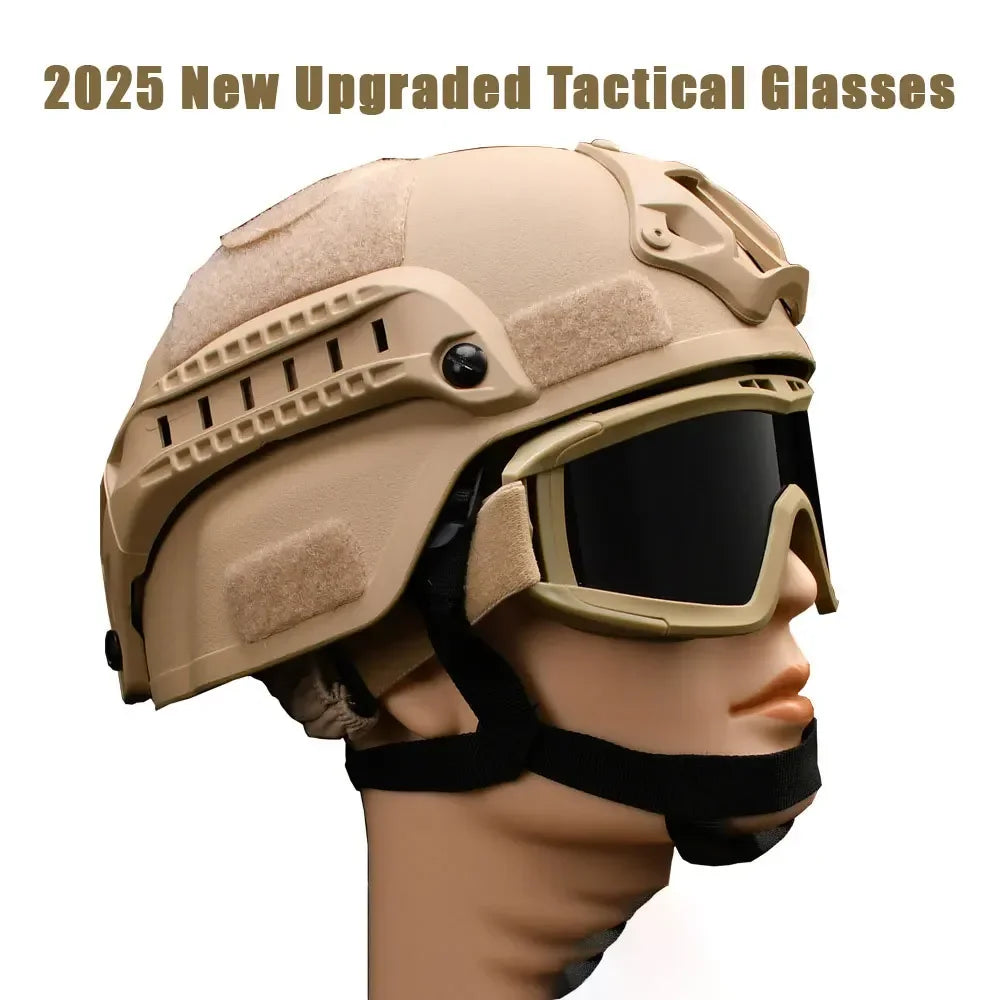 1Pair of Tactical Goggles Retro Cool Motorcycle Windproof Dustproof Safety Glasses