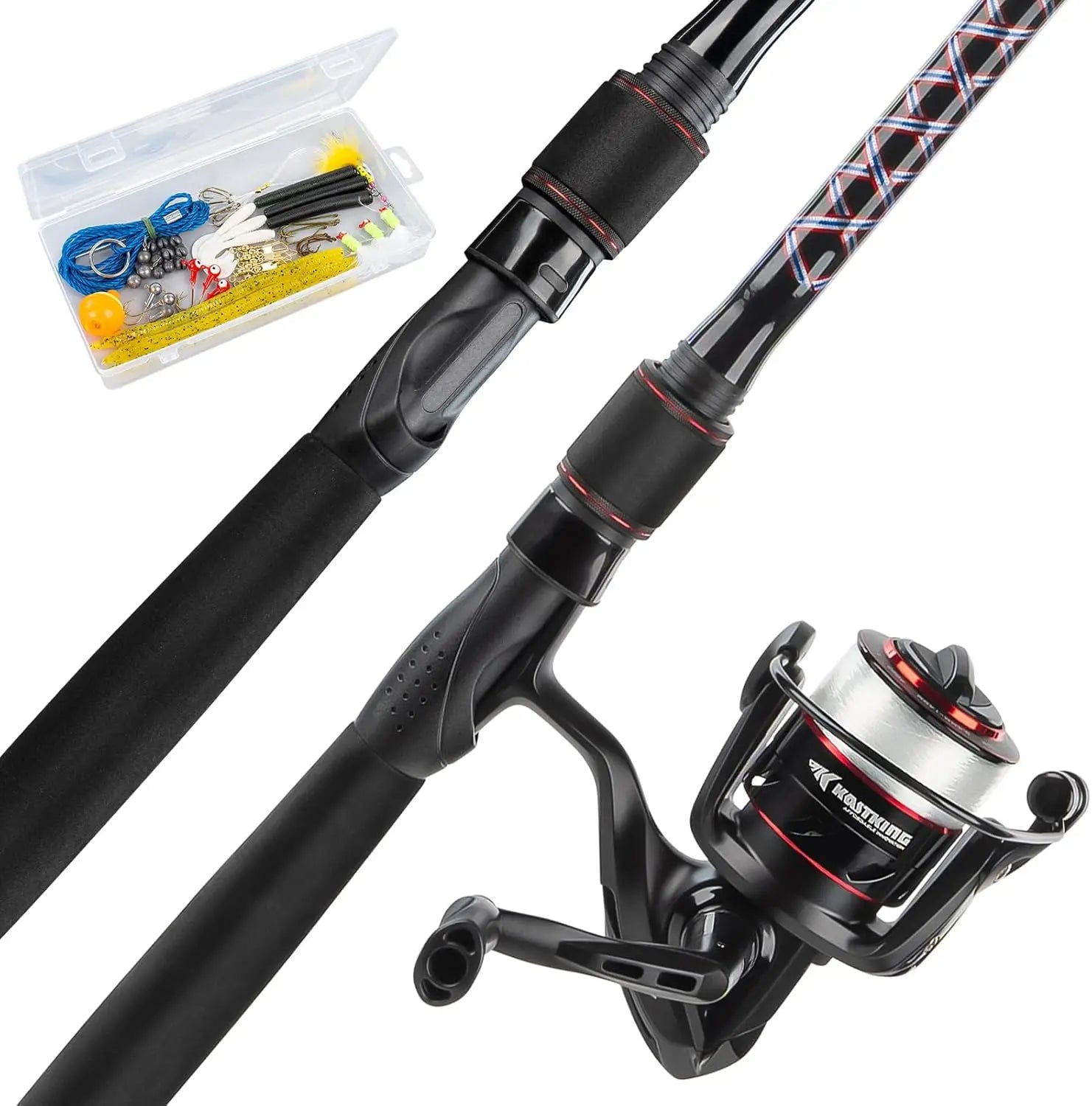 Fishing Rod and Reel Combo with Tackle Kit