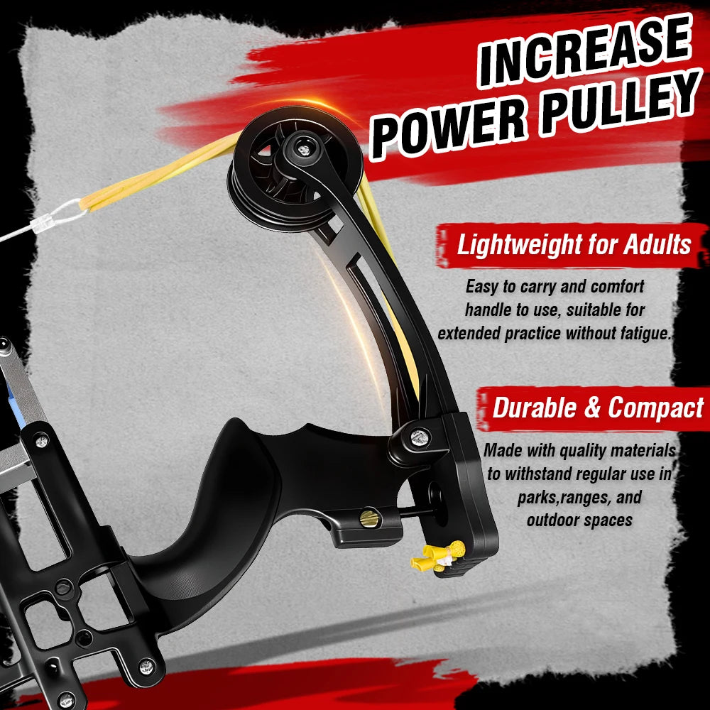 Lightweight Adult Compound Bow, 50-Shot High-Precision Design with Green Light Rail, Portable Outdoor Target Practice Tool