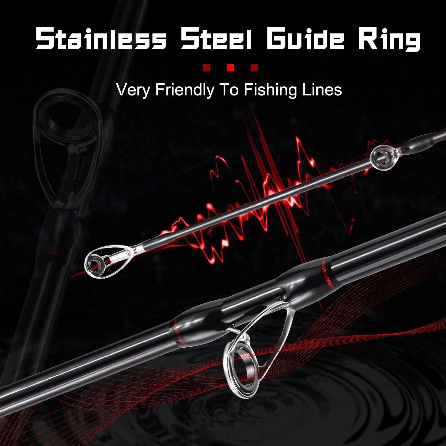 Medium 6'/7' Low Profile Baitcasting Fishing Rod and Reel Combo with SuperPolymer Handle