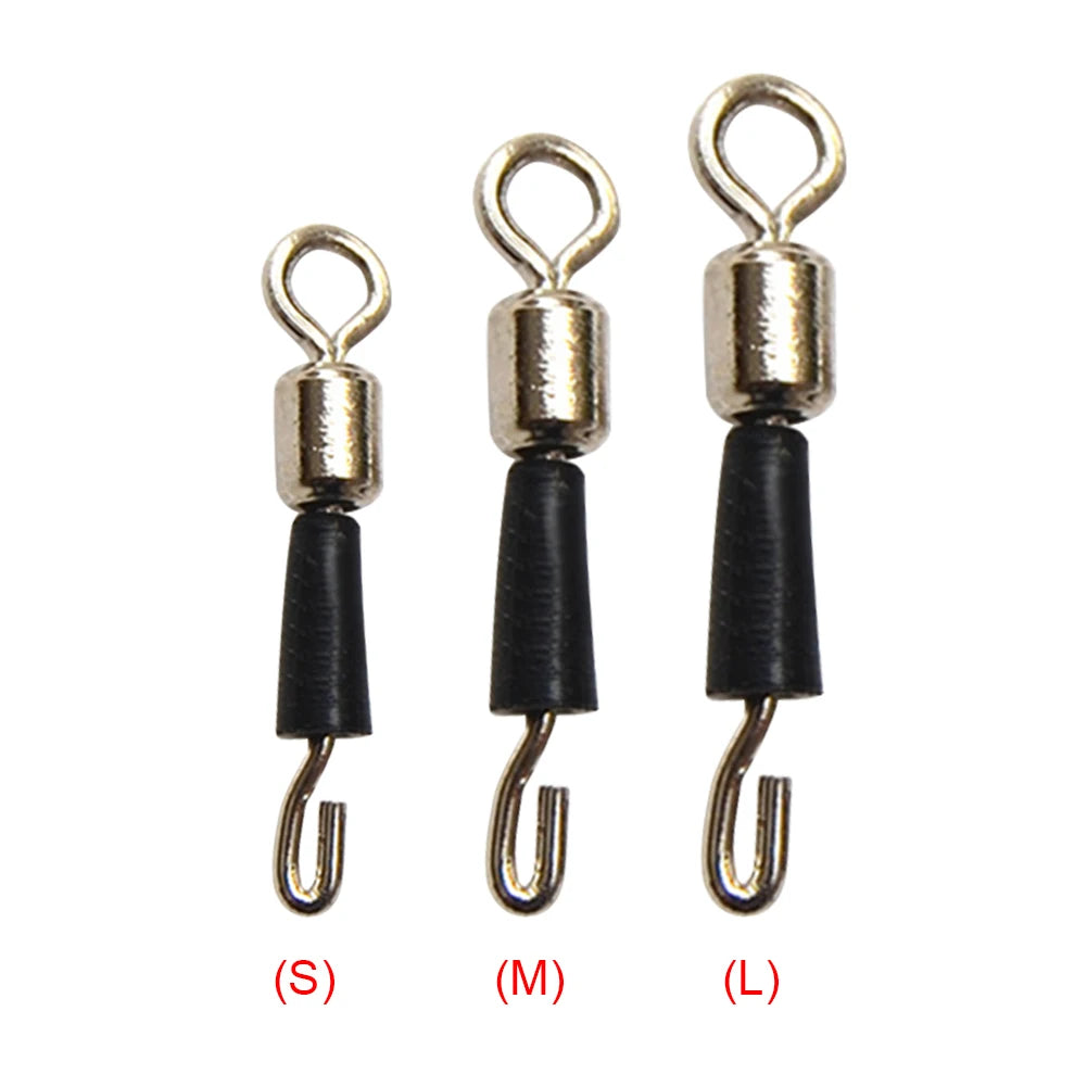 50pcs Fishing Ball Bearing Swivel Solid Rings Fishing Connector