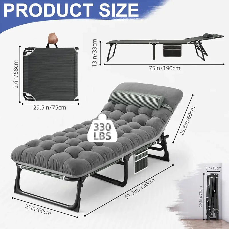 4-Position Folding Camping Bed