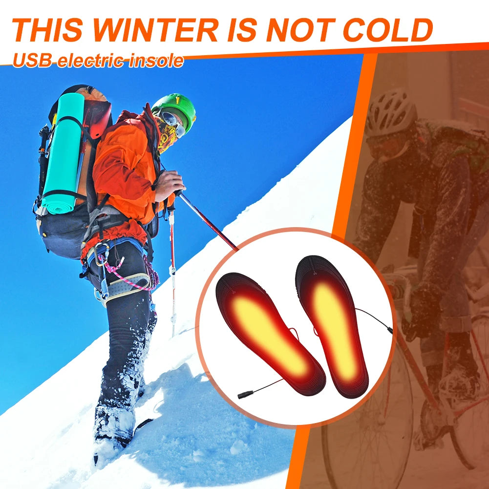 1-10Pairs Heating Insoles Washable Heated Shoes Pad Adjustable Temperature Multifunctional for Winter Fishing Hiking Camping