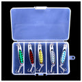 7cm Metal Casting Spoon Lure hooks with box Sequin lure fishhooks for Saltwater Fishing Long Distance Casting Shiny Bait