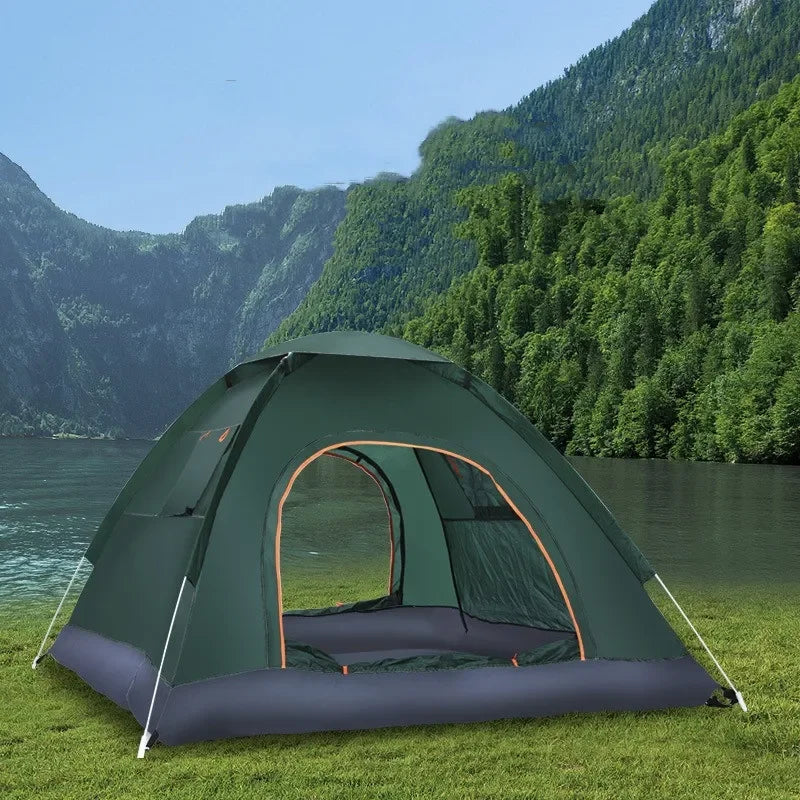 2-3Person Pop Up Tent Waterproof Automatic Camping UV Protection Tent