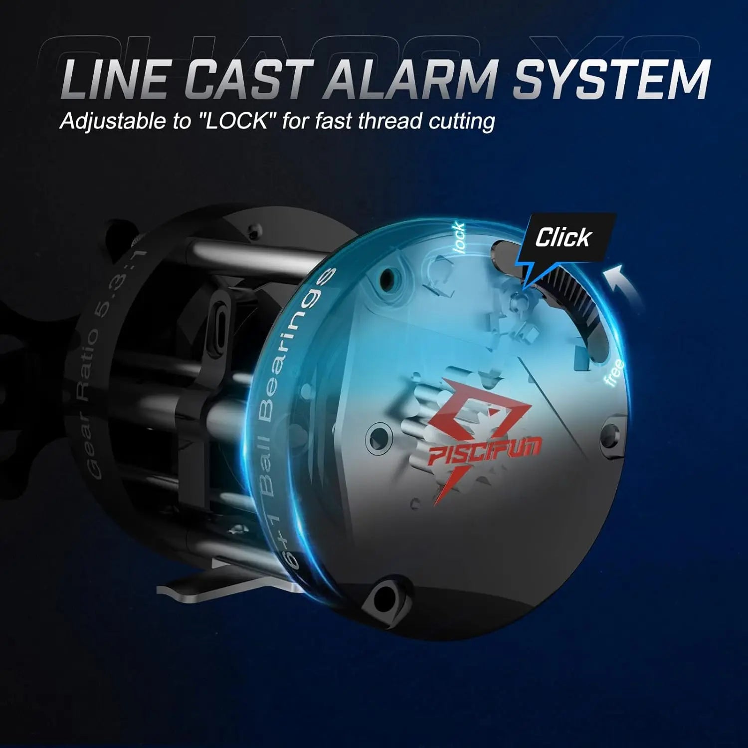 High-Performance Round Baitcasting Reel with Metal Body, Smooth Casting