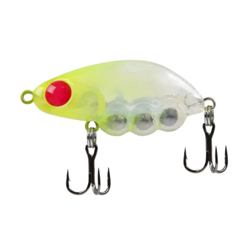 3.9g/35mm Mini Hard Bait with Fixed Steel Ball Fishing Lure Artificial Bait for Perch Trout Bass