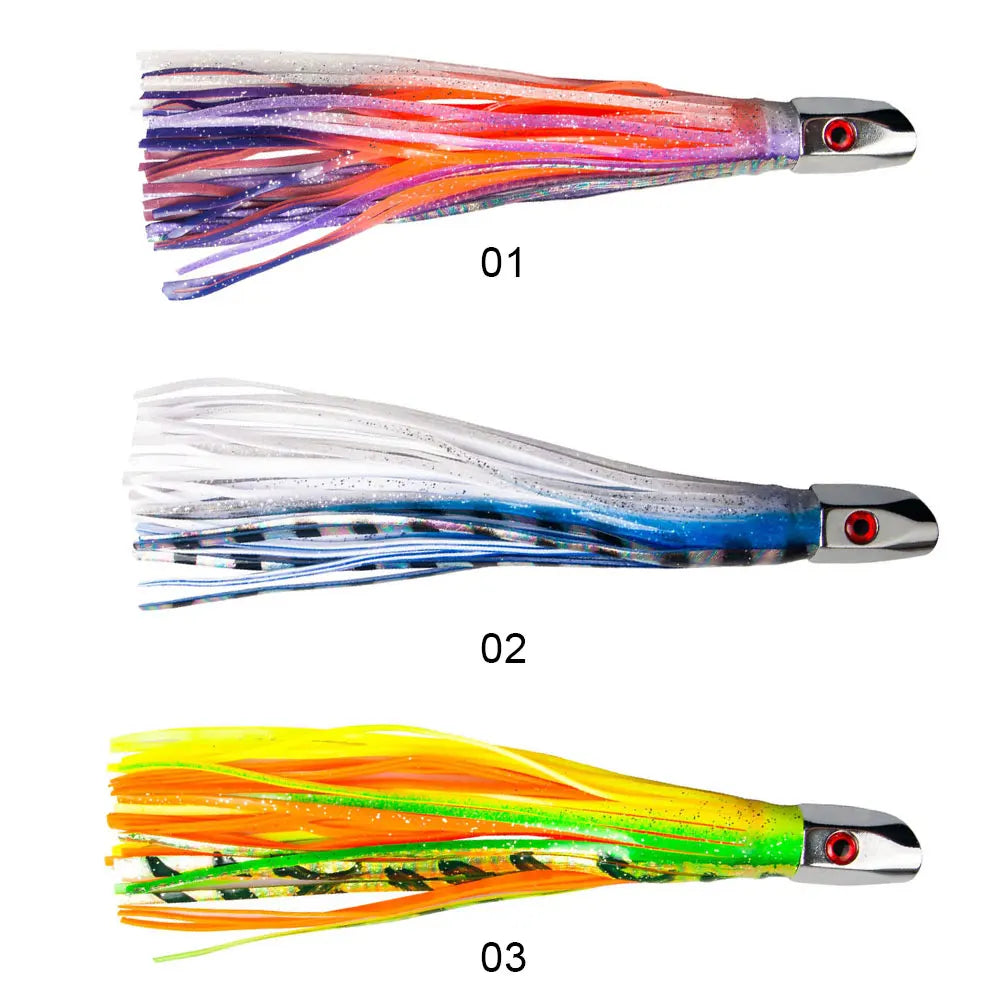 Sea Fishing Lure Copper Head Octopus Big Game Drag Fishing Marlin Tuna Trolling Lure